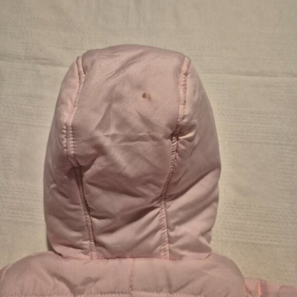 USPA baby girls pink bunting snowsuit 3-6 months fleece lined, has marks, NEW - Picture 5 of 9